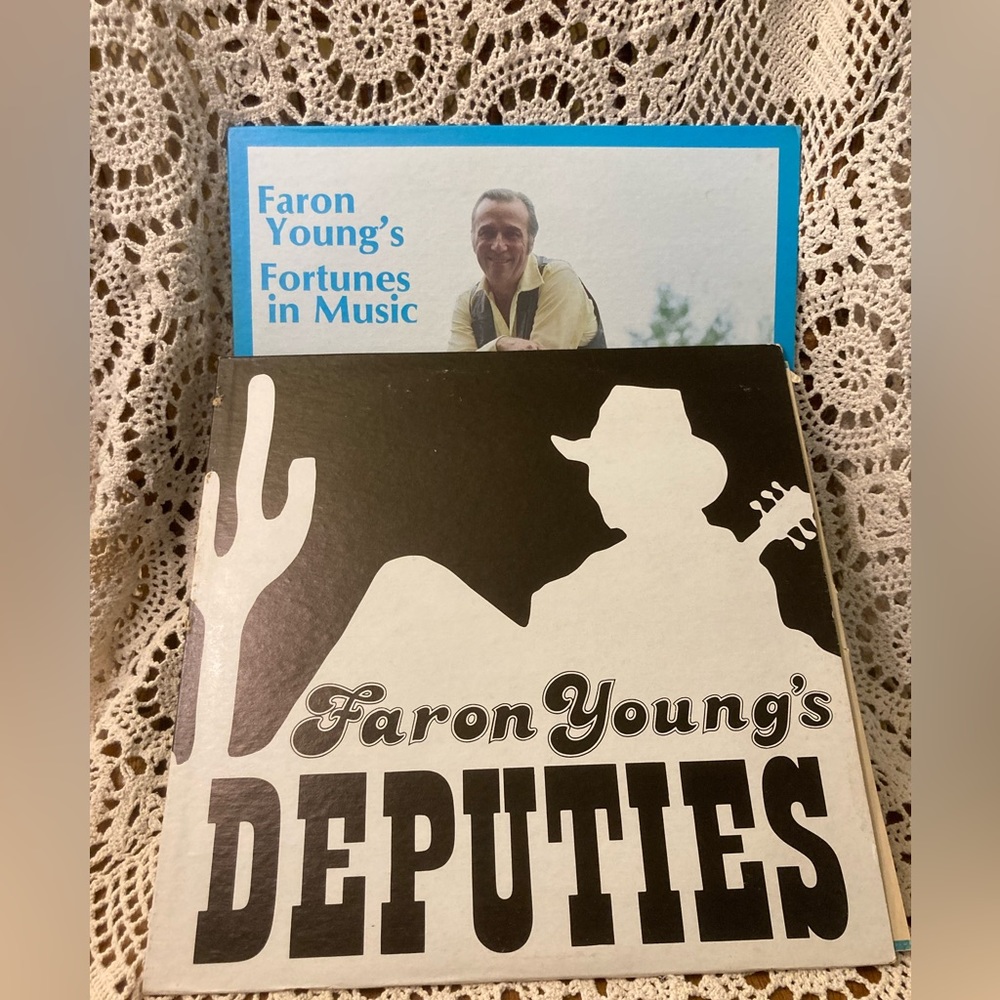 Faron Young Country Music Opry Vintage Vinyl Record Collection - 2 Records